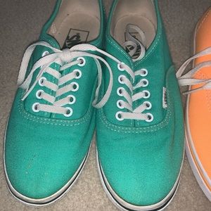 Vans teal green shoes